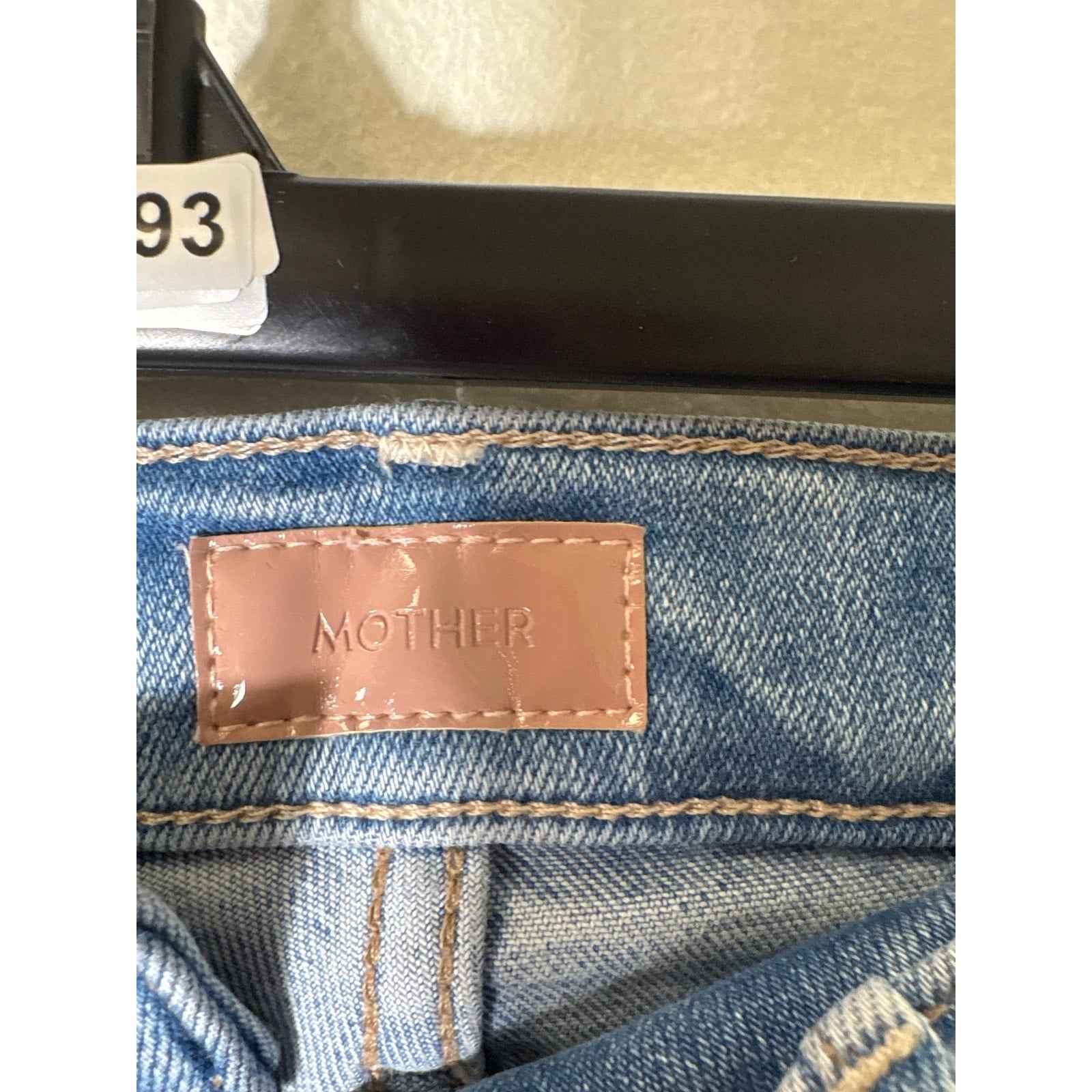 Mother "The Hustler Ankle Fray" Light Wash Blue Jeans 26