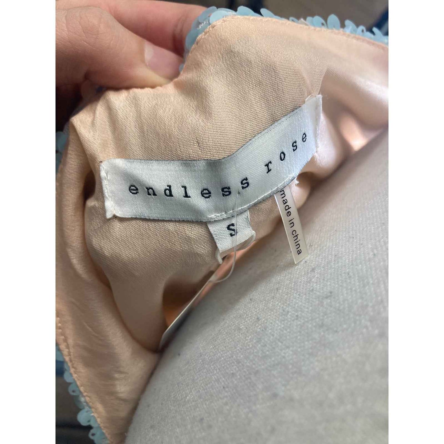 NWT Endless Rose Pastel Sequin Top and Skirt Set Sz S