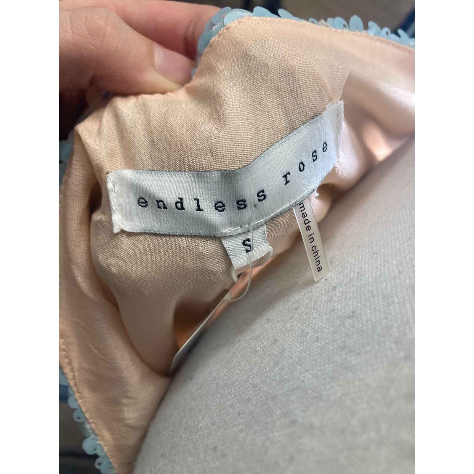 NWT Endless Rose Pastel Sequin Top and Skirt Set Sz S