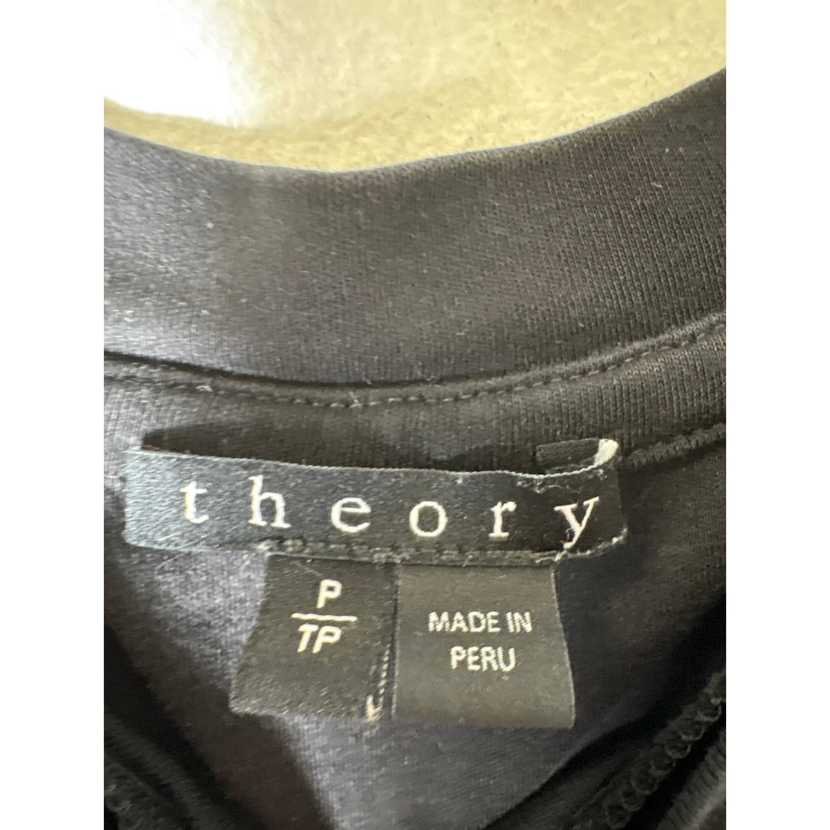 Theory Black Short Sleeve Crew Neck Cotton Tee Shirt Sz P (S)