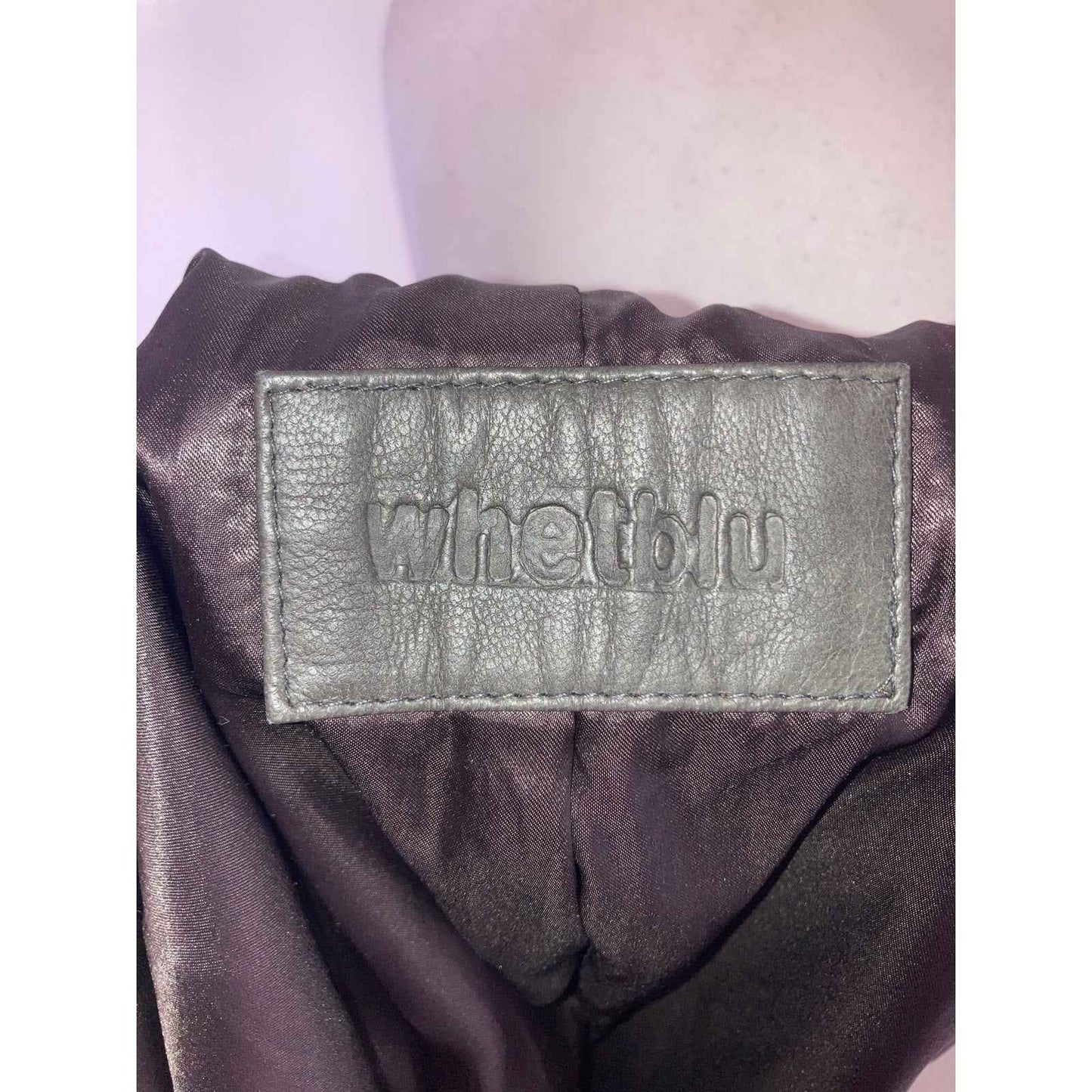 Whetblu Gray 100% Leather JAcket Sz M