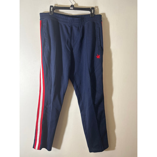 Mens Boast Navy With Red and White Stripe Tipped Warm Up Pant Sz L