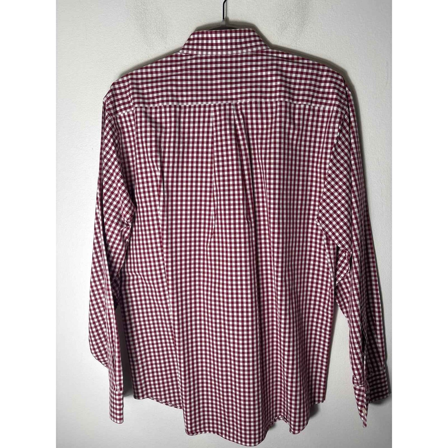 Men's Vineyard Vines Brick Red and White Check Tucker Shirt Sz M