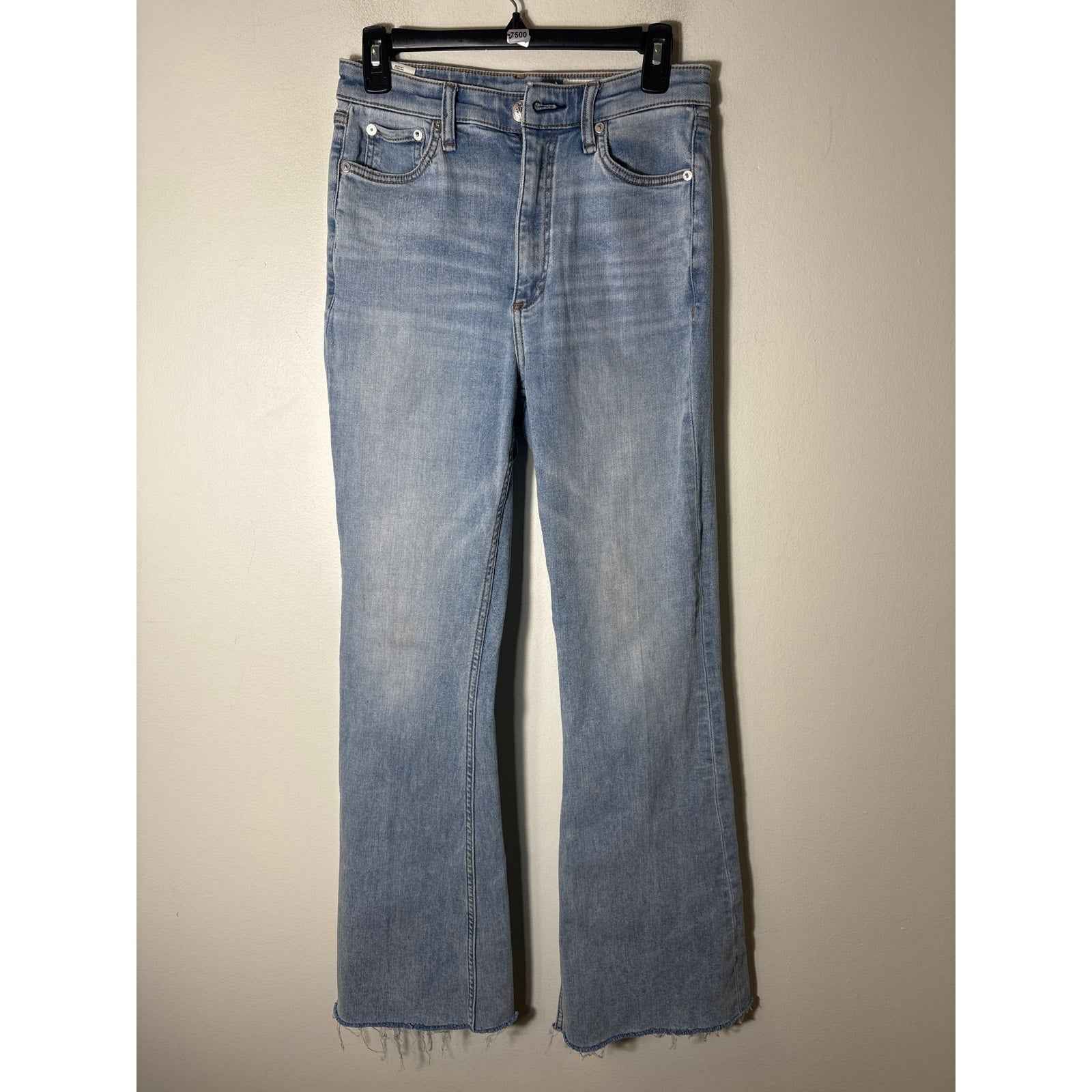 Rag & Bone Light Wash "Casey High Rise Flare" Blue Jean Sz 27