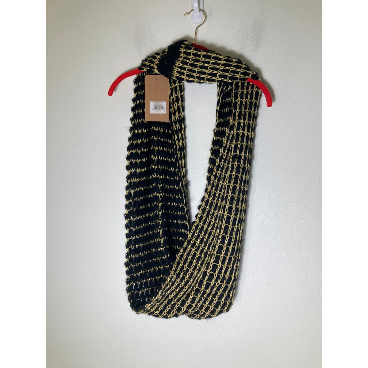 NWT Black and Gold Infinity Scarf