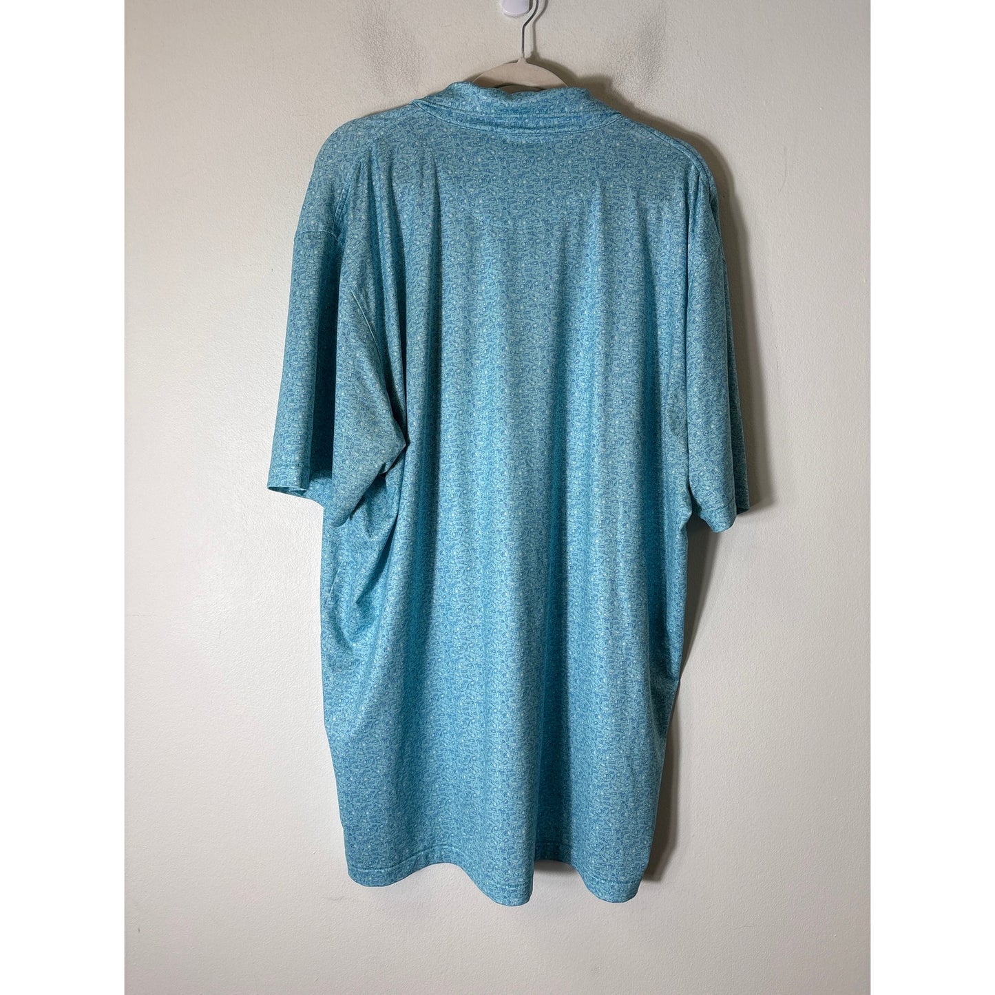 Mens Peter Millar Teal and Blue Summer Comfort Polo Sz XL