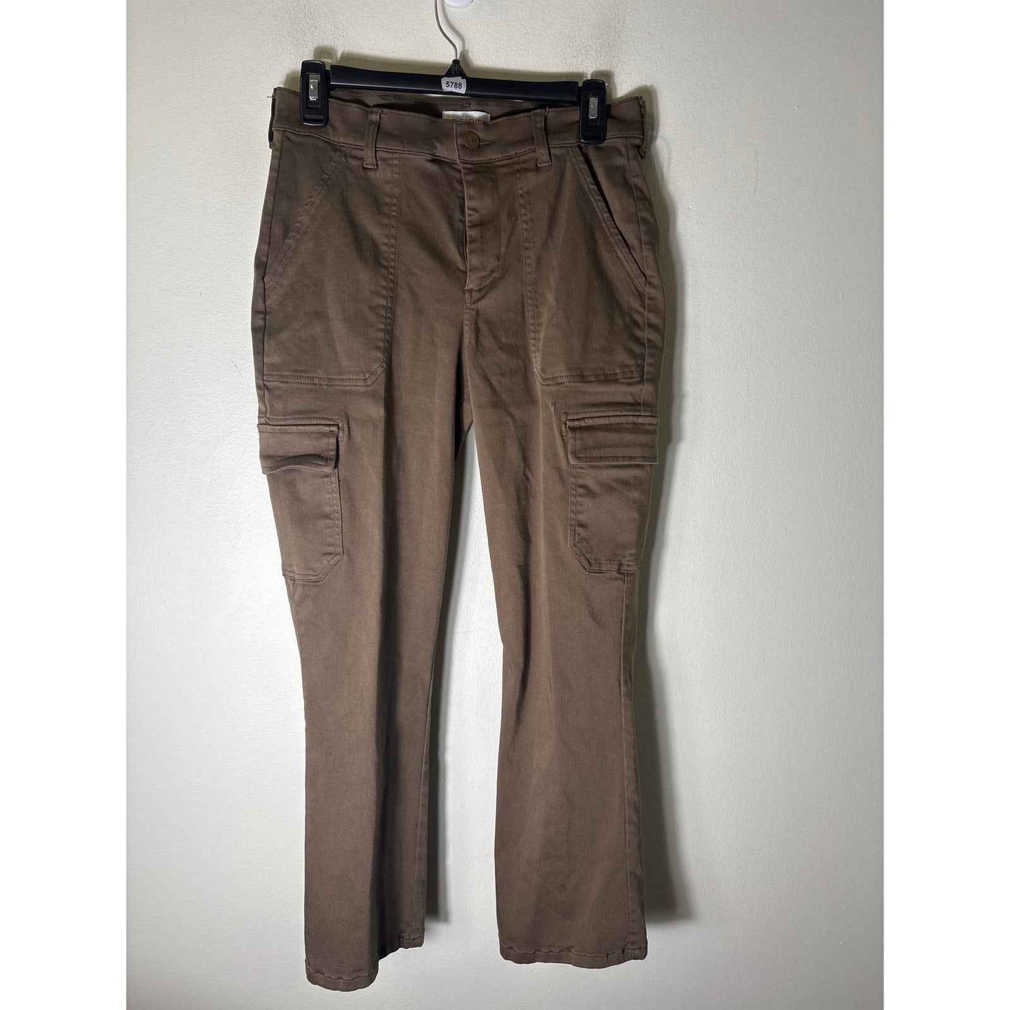 Everve  Brownish Green Cargo Ankle Pants Sz 27
