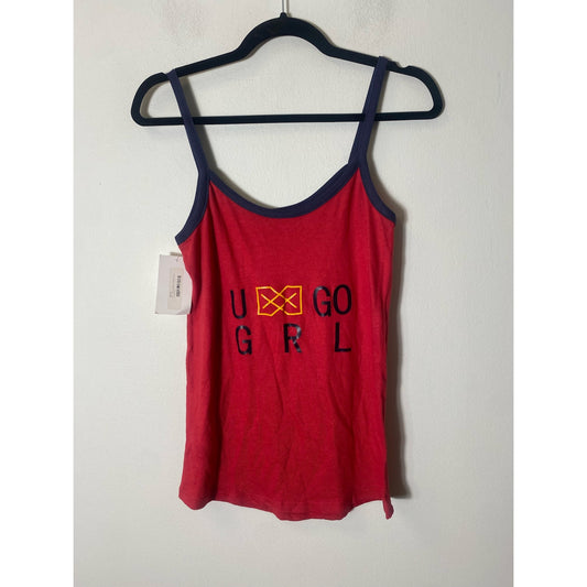NWT 1 X U Go Girl Red Cotton Tank L