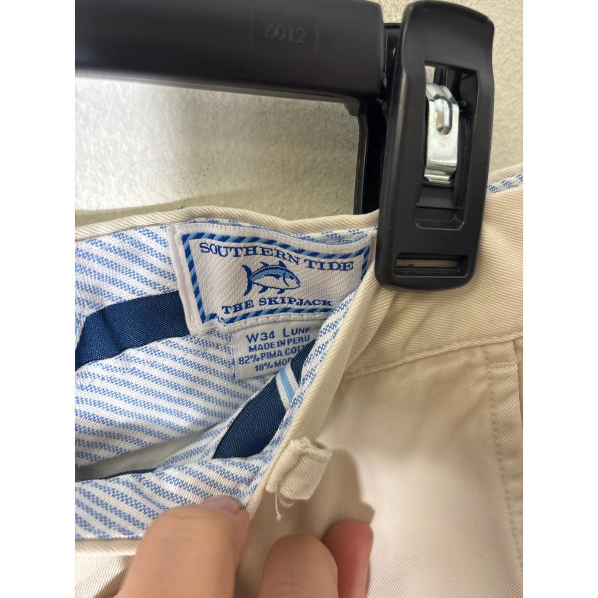 Men's Southern Tide The Skipjack Stone Flat Front Chinos Sz 34