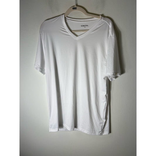 Bundle of 2-32 Degrees Cool White V-Neck Performance T-Shirts Sz LG