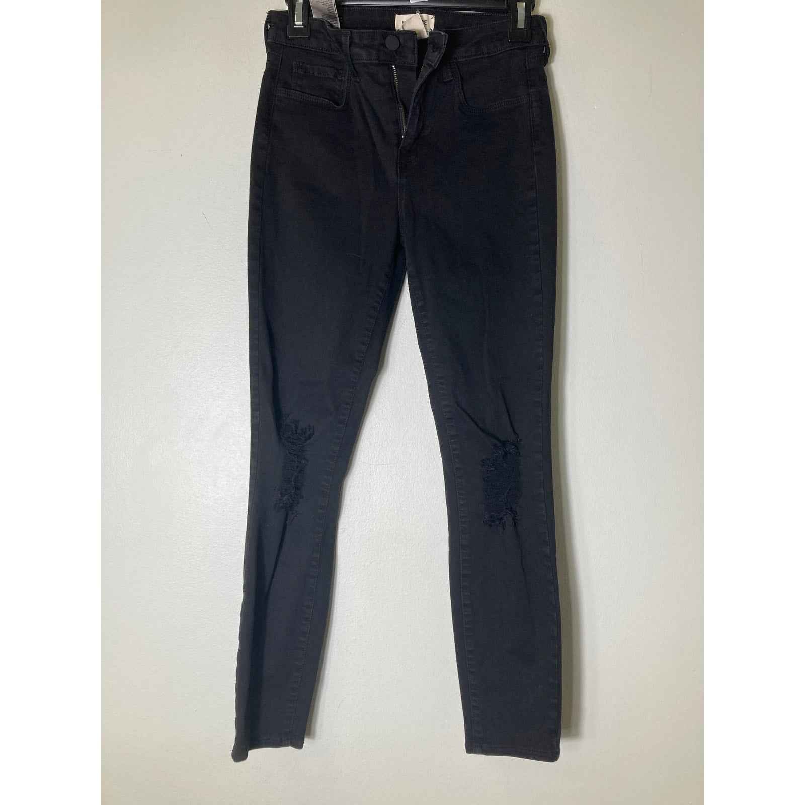 L'Agence Black Margot High Rise Skinny Jeans Sz 26