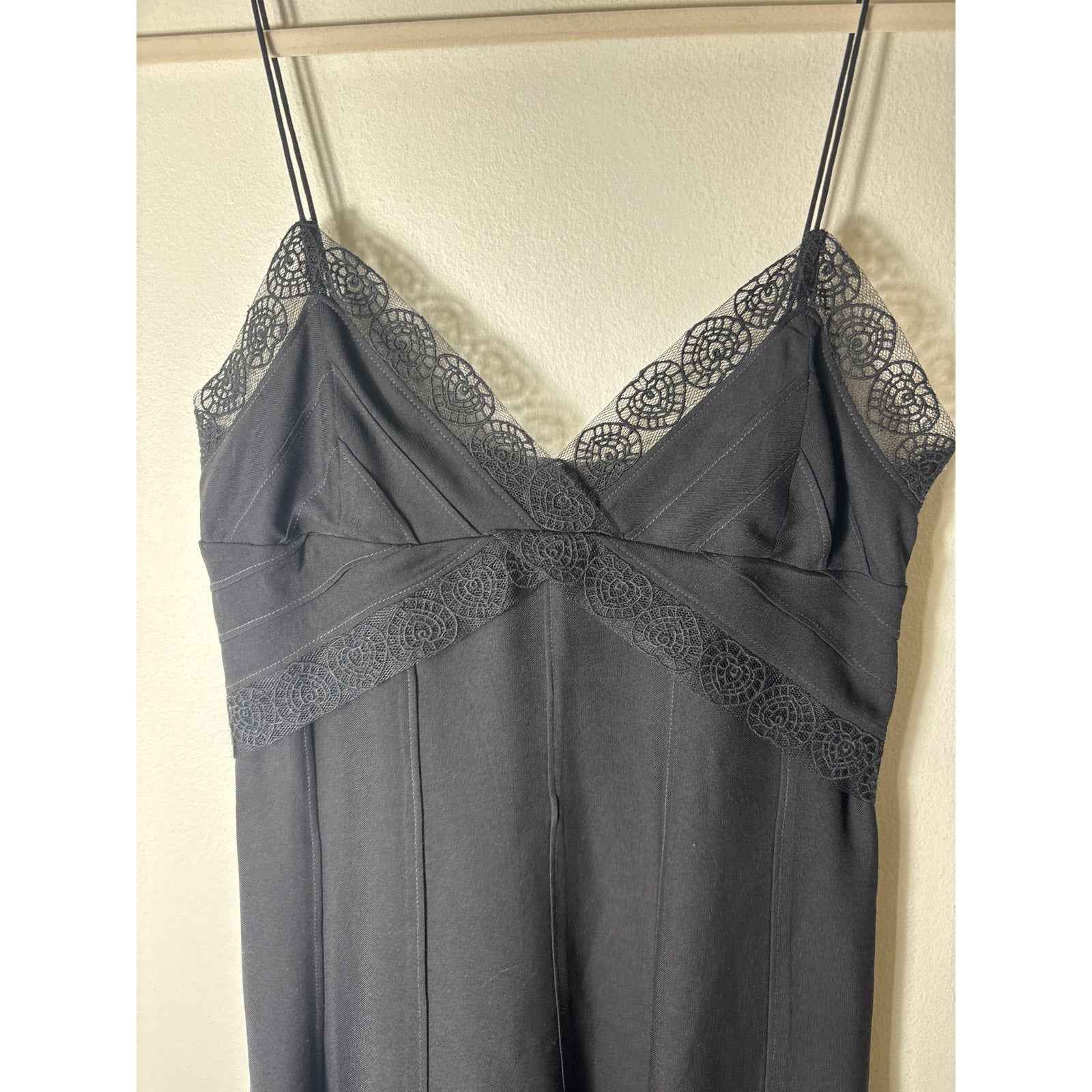 Catherine Malandrino Spaghetti Strap Midi Slip Dress Sz 8