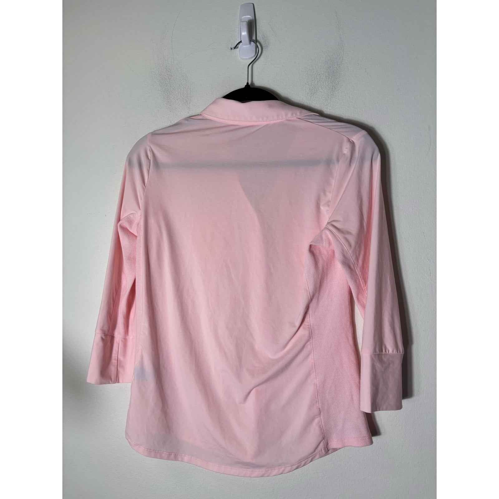 J. McLaughlin Pink Long Sleeve Fitted Button Up Shirt Sz XS