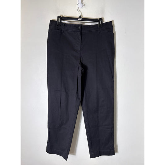 Talbots Black Perfect Crop Pant Sz 10
