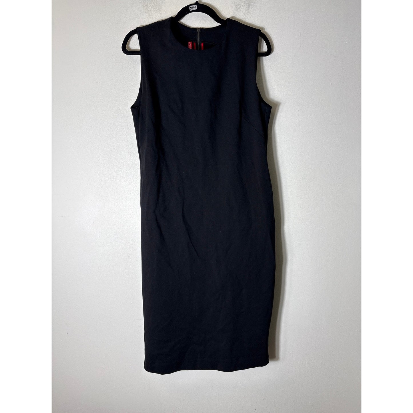 Spanx Black Sleeveless V Neck Maxi Collum Dress Sz L