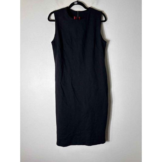 Spanx Black Sleeveless V Neck Maxi Collum Dress Sz L