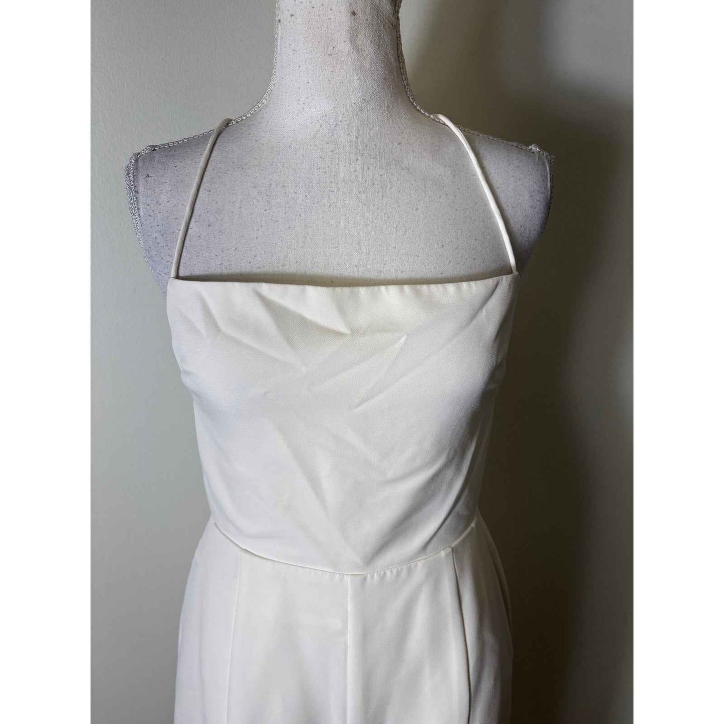 NBD White Strappy Jumpsuit Sz S
