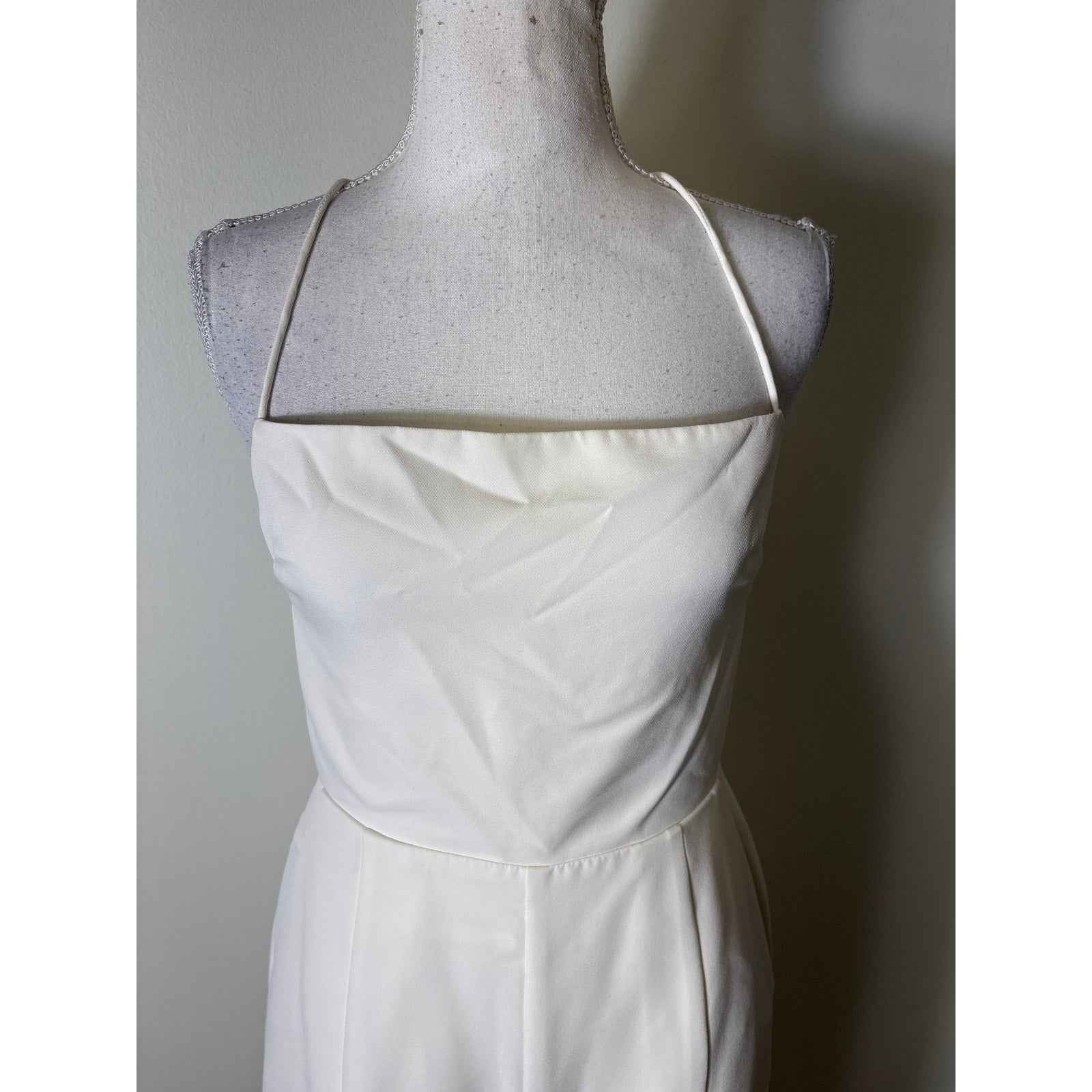 NBD White Strappy Jumpsuit Sz S