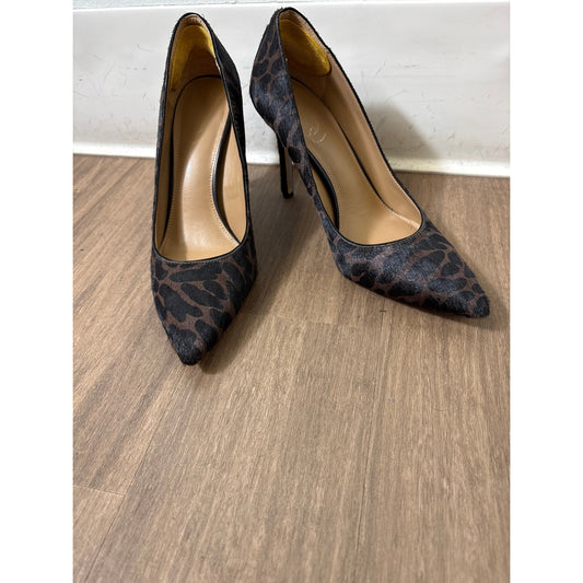 Sam Edelman Black and Brown Leapard Print Calf Hair Pumps Sz 8