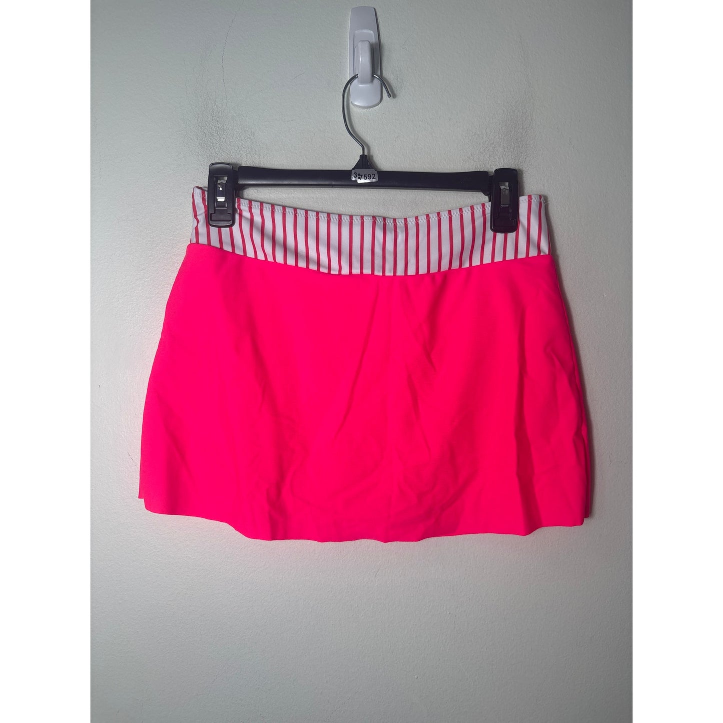 NWT Beachsissi Hot Pink and White Stripe Tankini Skirt sz M