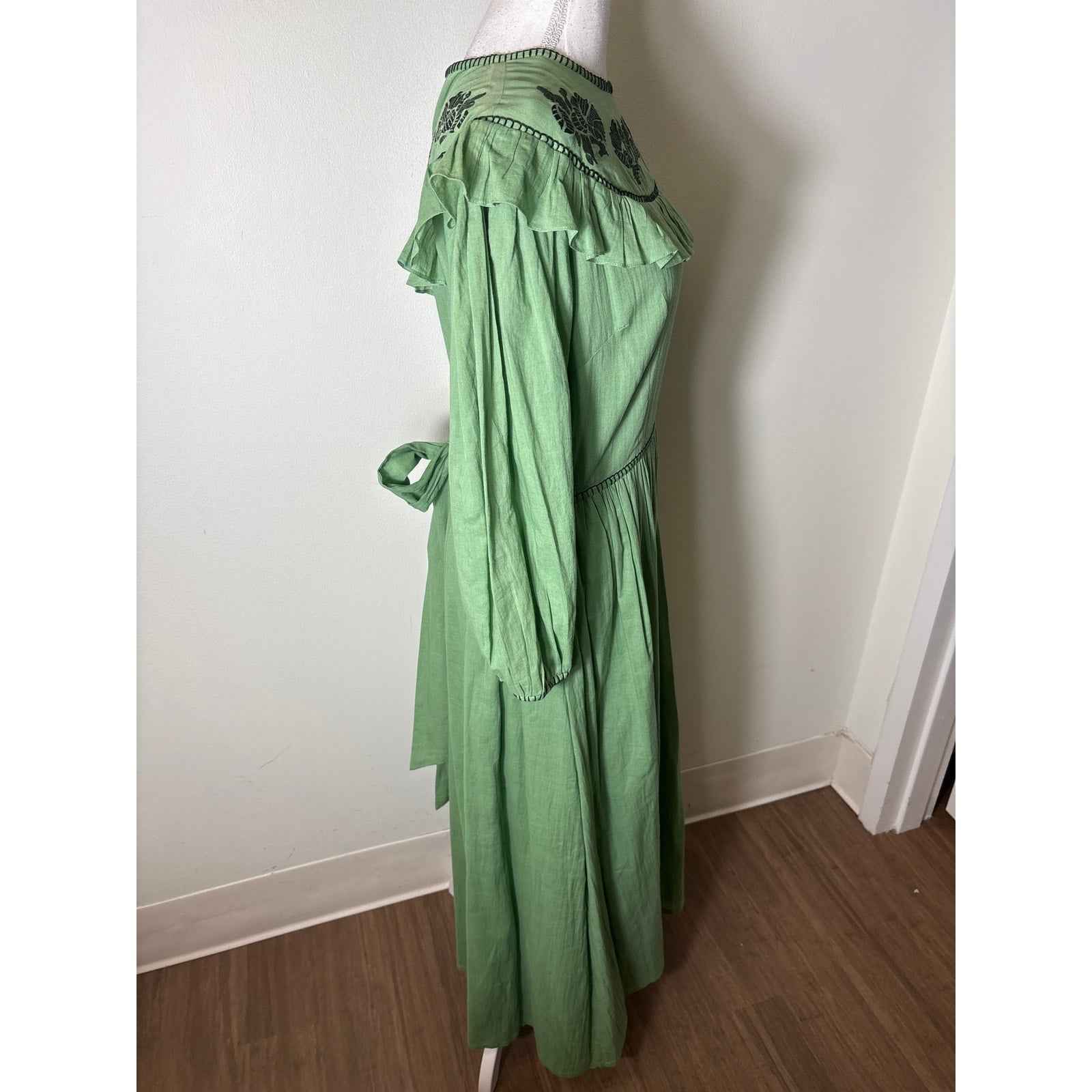 NWT Carolina K Green Pamela Dress Sz M