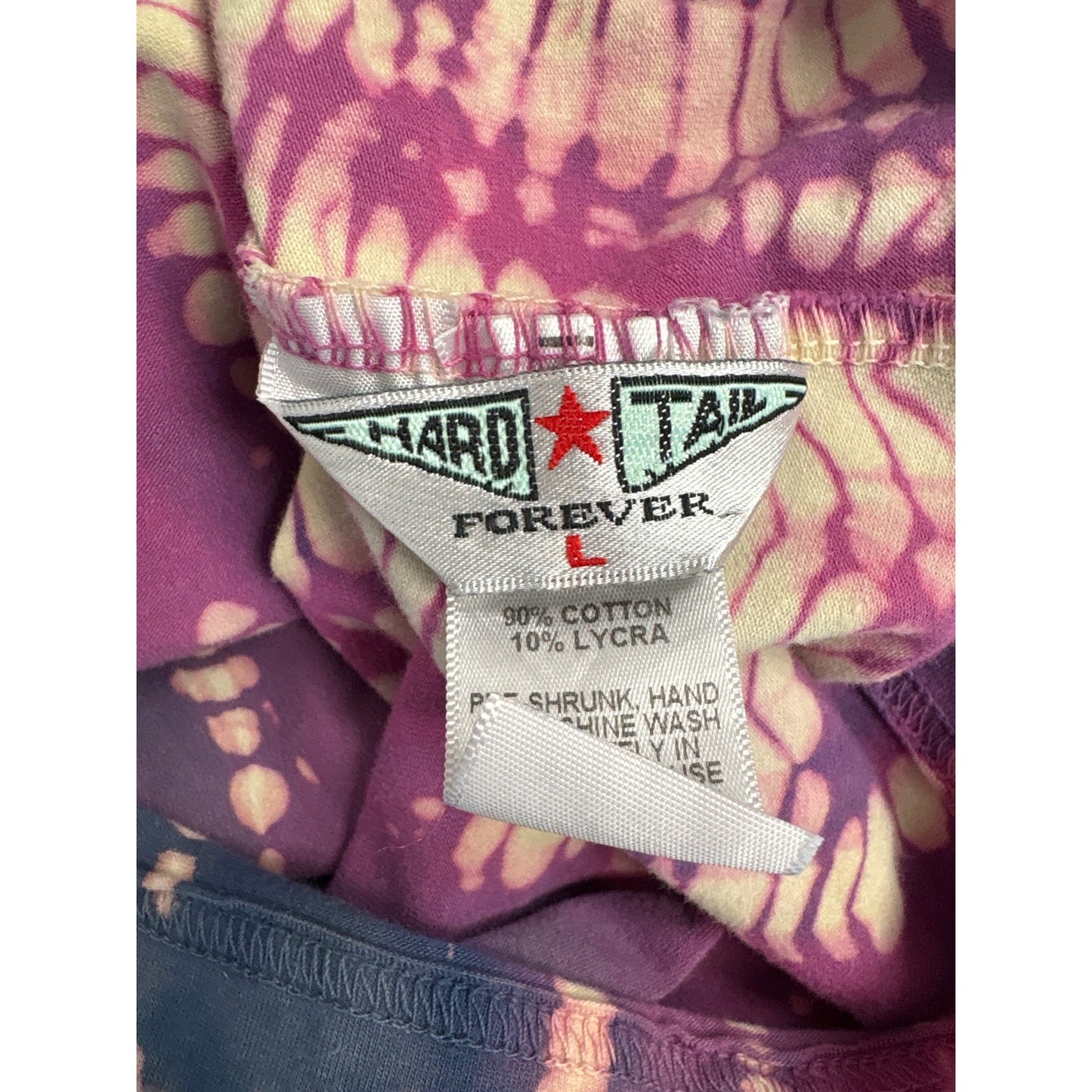 Hard Tail Blue Purple Tie Dye Athletic Tank Sz L
