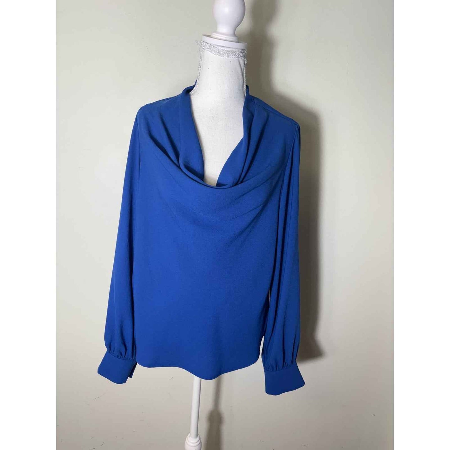NWT Fifteen Twenty Cobalt Blue Long Sleeve Cowlneck Top Sz M