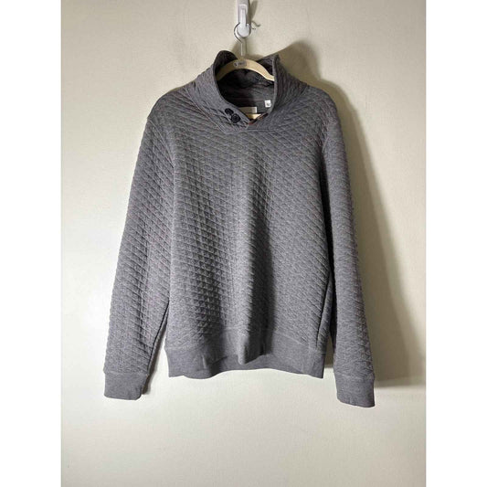 Mens Billy Reid Gray Quilted Pullover Sz M