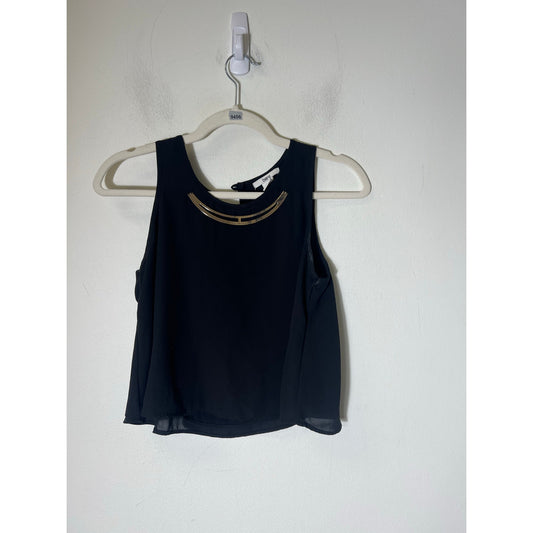 Bar III Black Sleeveless Crop Top Sz XS