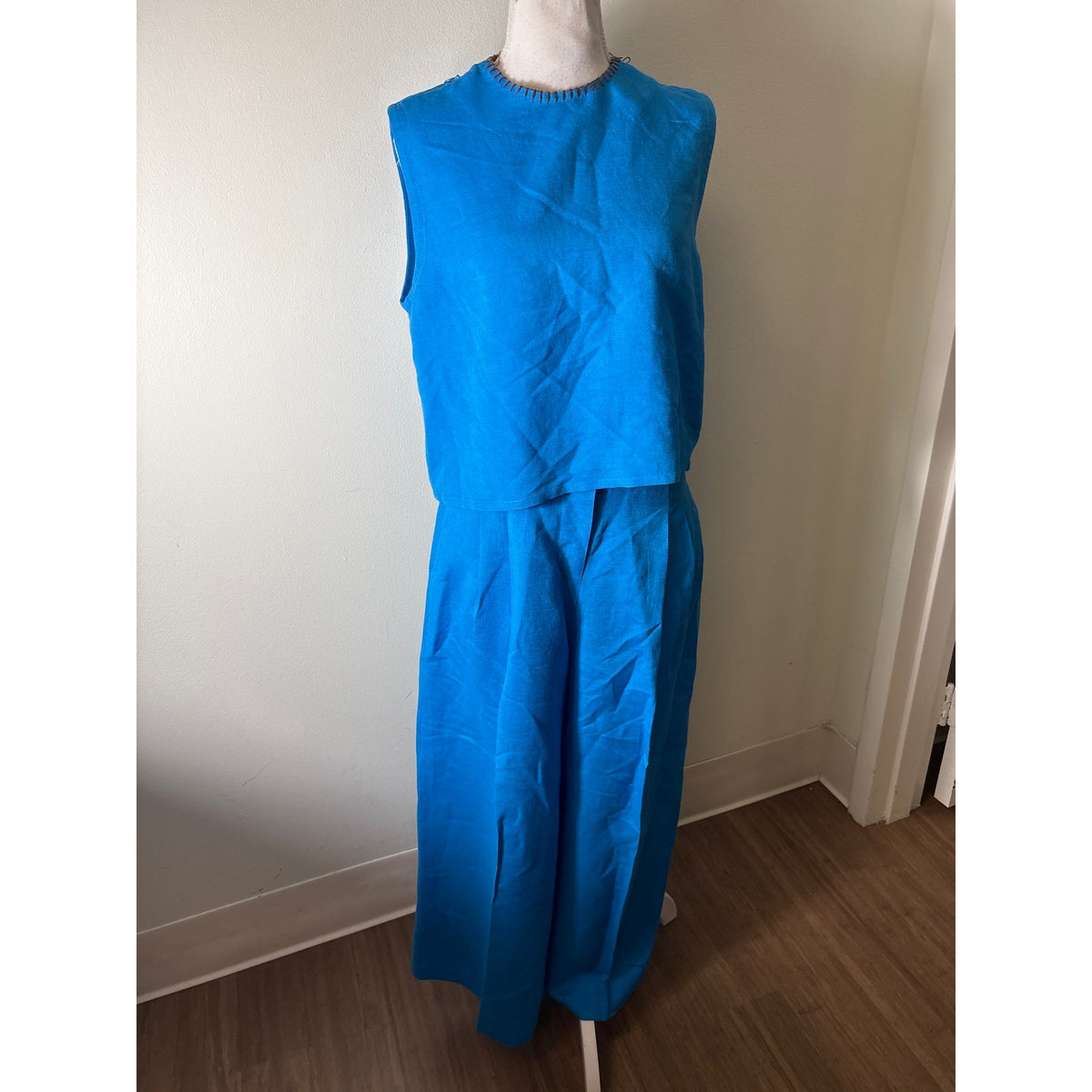 Hunter Bell Bright Blue Sleeveless 2 Piece Pants Set Sz 6