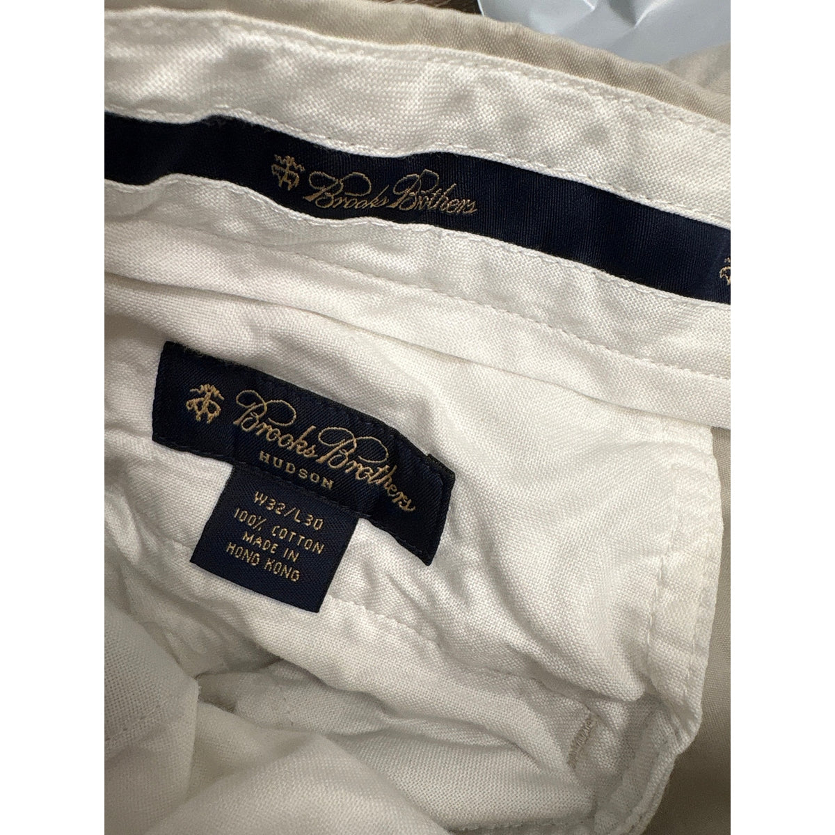 Mens Brooks Brothers Stone Cotton Pants W32/L30
