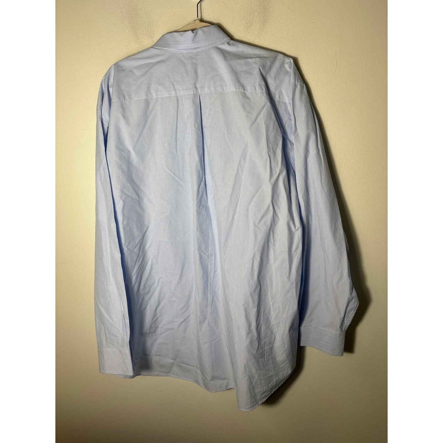 Mens Vineyard Vines Blue and White Vertical Mini Stripe Whale Shirt Sz XL