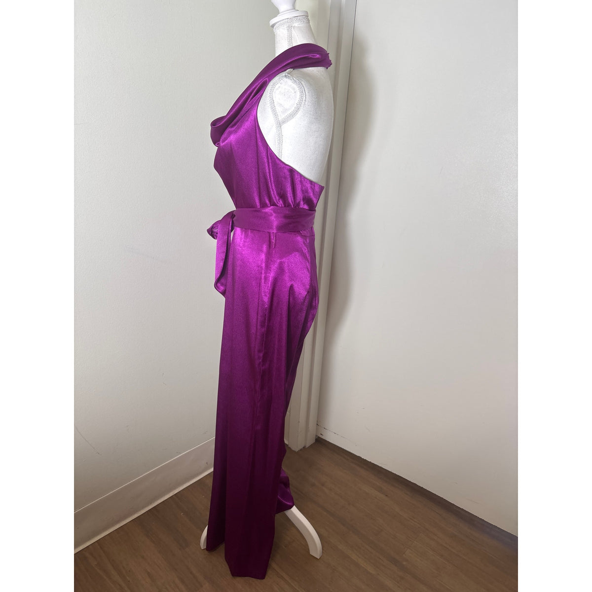 Aidan by Aidan Mattox Fushia Backless Jumpsuit Sz 6