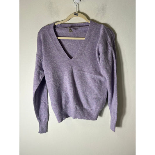 Everlane Lavender Long Sleeve V-Neck Cashmere Sweater Sz S