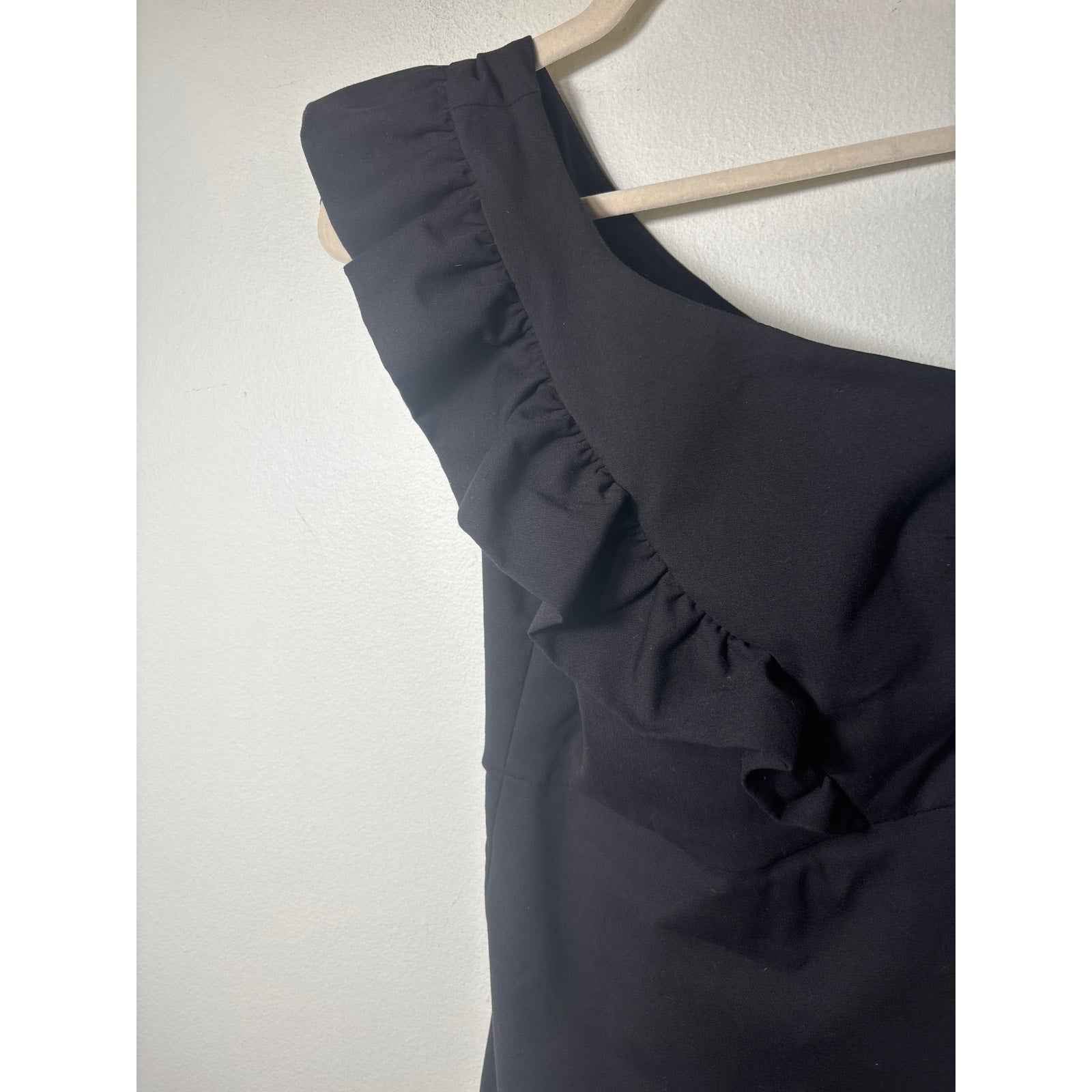 Zara Black One Shoulder Ruffle Mini Sz XS