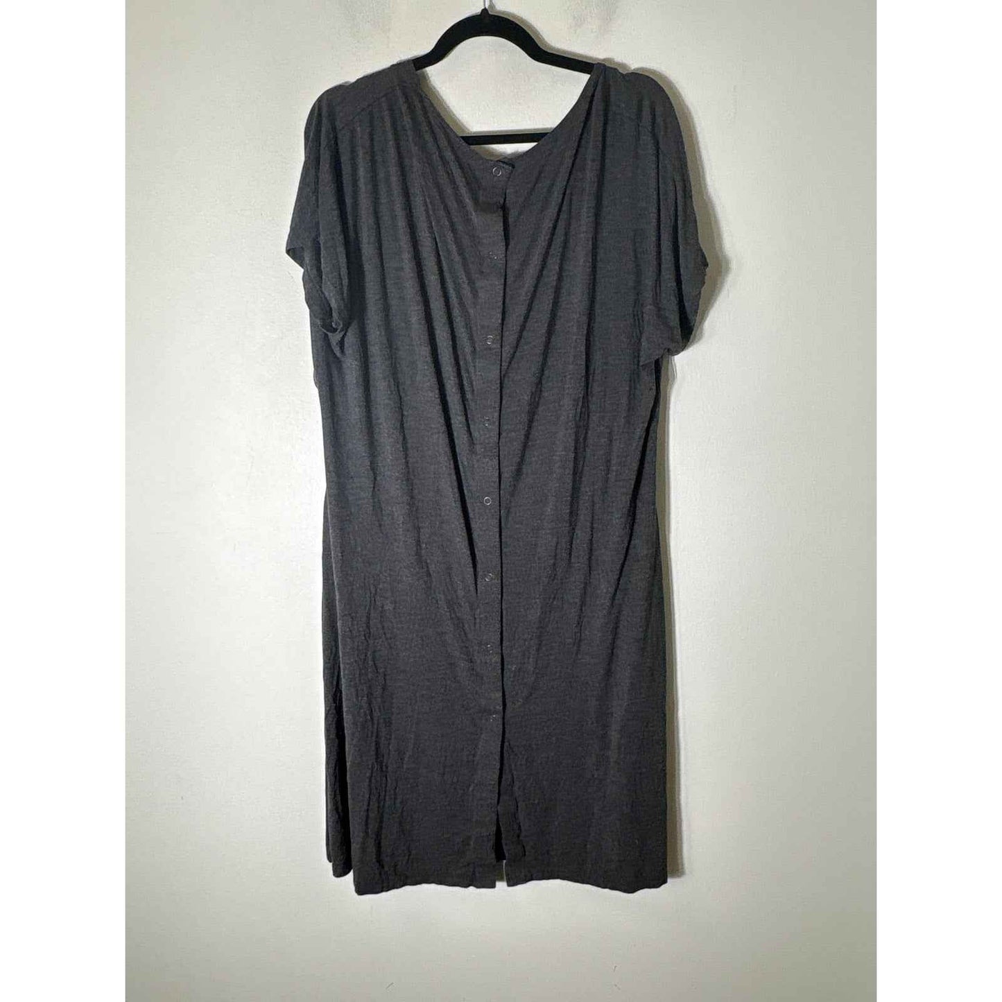Frida Mom Dark Gray Short Sleeve Maternity Dress Sz OS