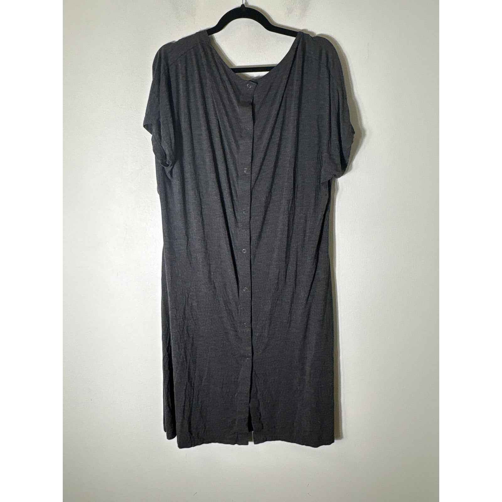 Frida Mom Dark Gray Short Sleeve Maternity Dress Sz OS