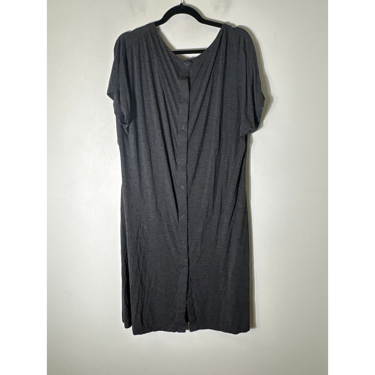 Frida Mom Dark Gray Short Sleeve Maternity Dress Sz OS