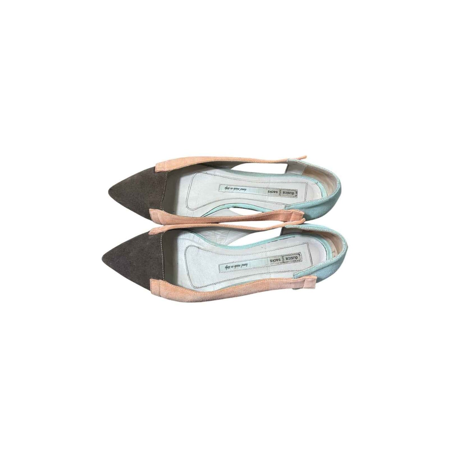 Dusica Kotur Sacks  Flat Mint/Brown/Blush Flats Sz 40 (9.5)