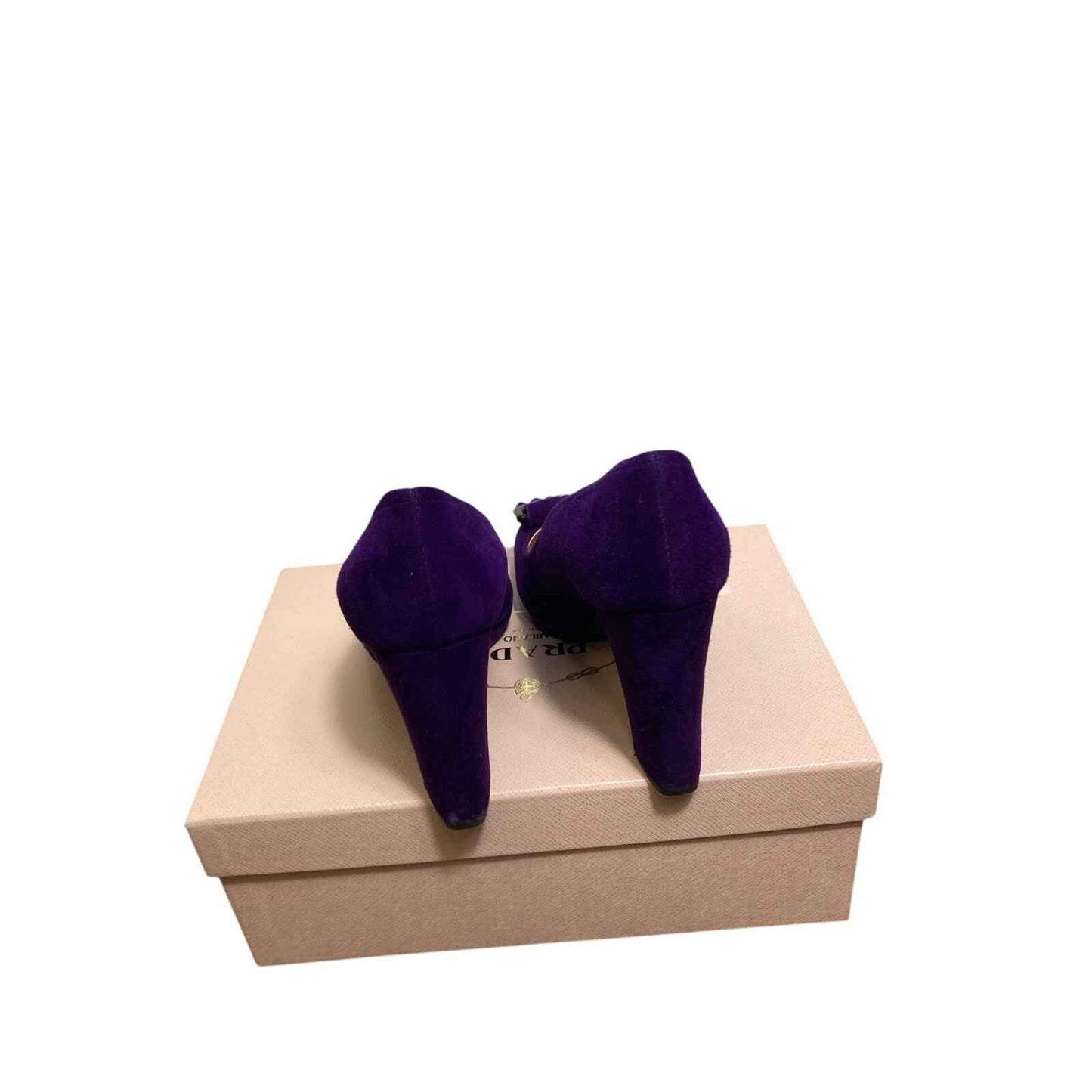 NIB Prada Purple Dark Rose Nero Sz 38 (7.5)