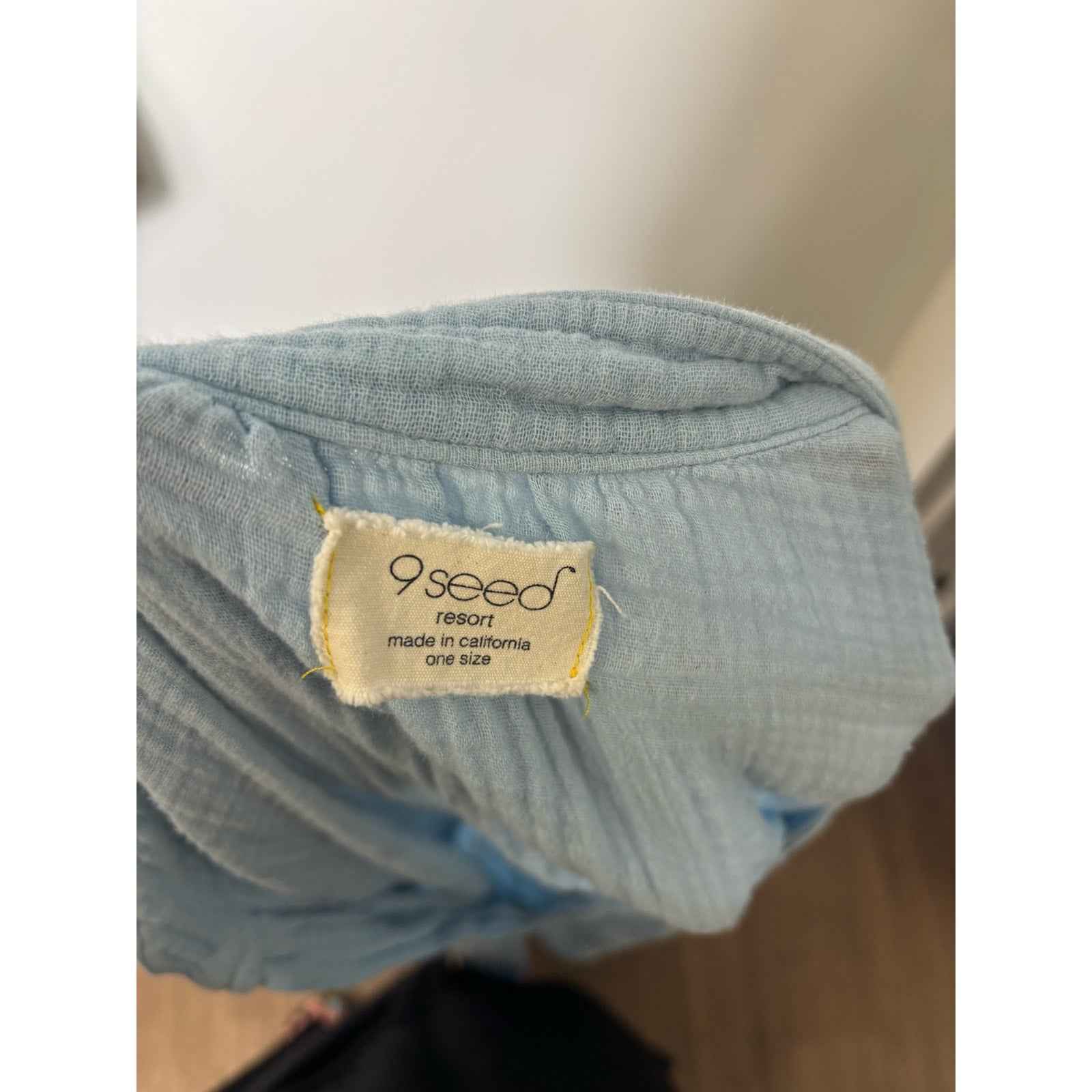 9Seed Resort Baby Blue Gauze Dress Sz- one size