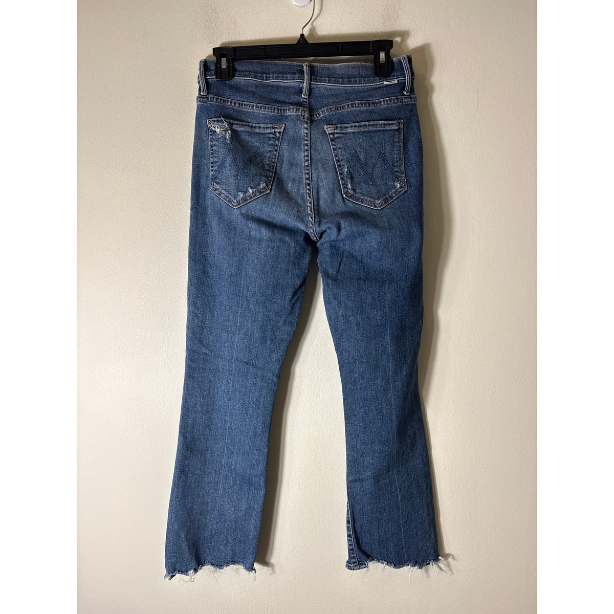 Mother Medium Wash The Insider Crop Step Chew Blue Jean Sz 28
