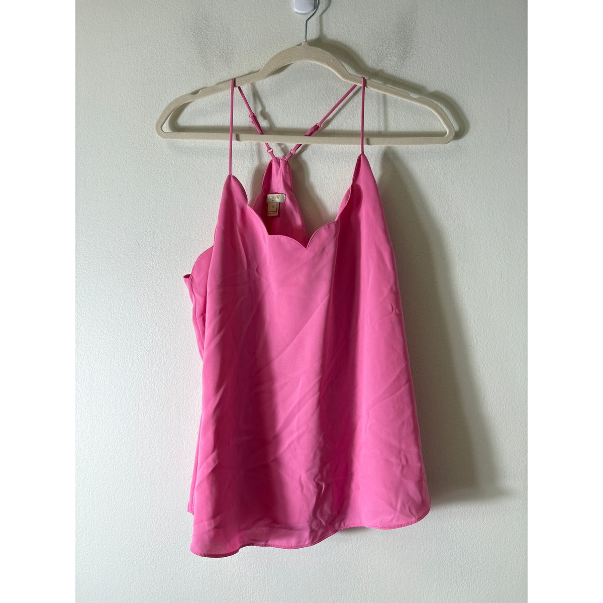 J.Crew Pink Scallop Cami Sz 10