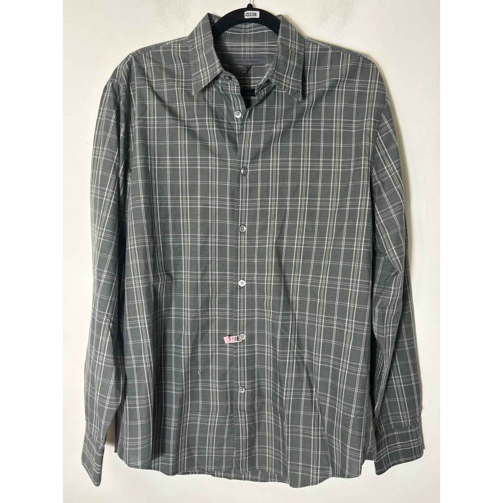 Men's Mason's Blue Brown Large Plaid Long Sleeve Button Down Shirt Sz L