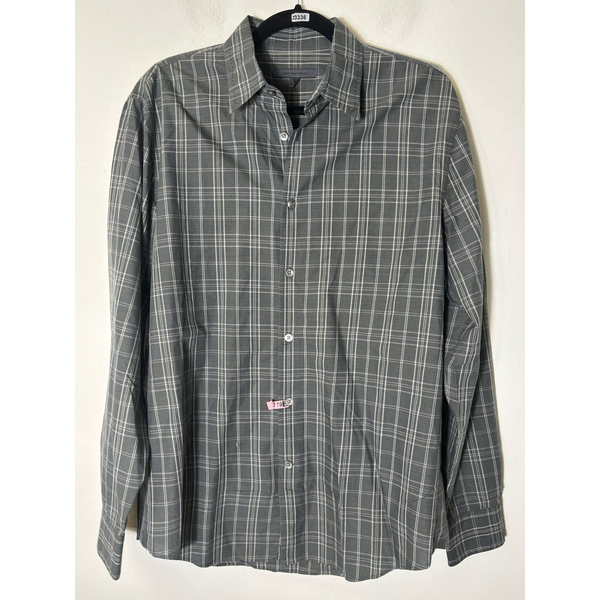 Men's Mason's Blue Brown Large Plaid Long Sleeve Button Down Shirt Sz L