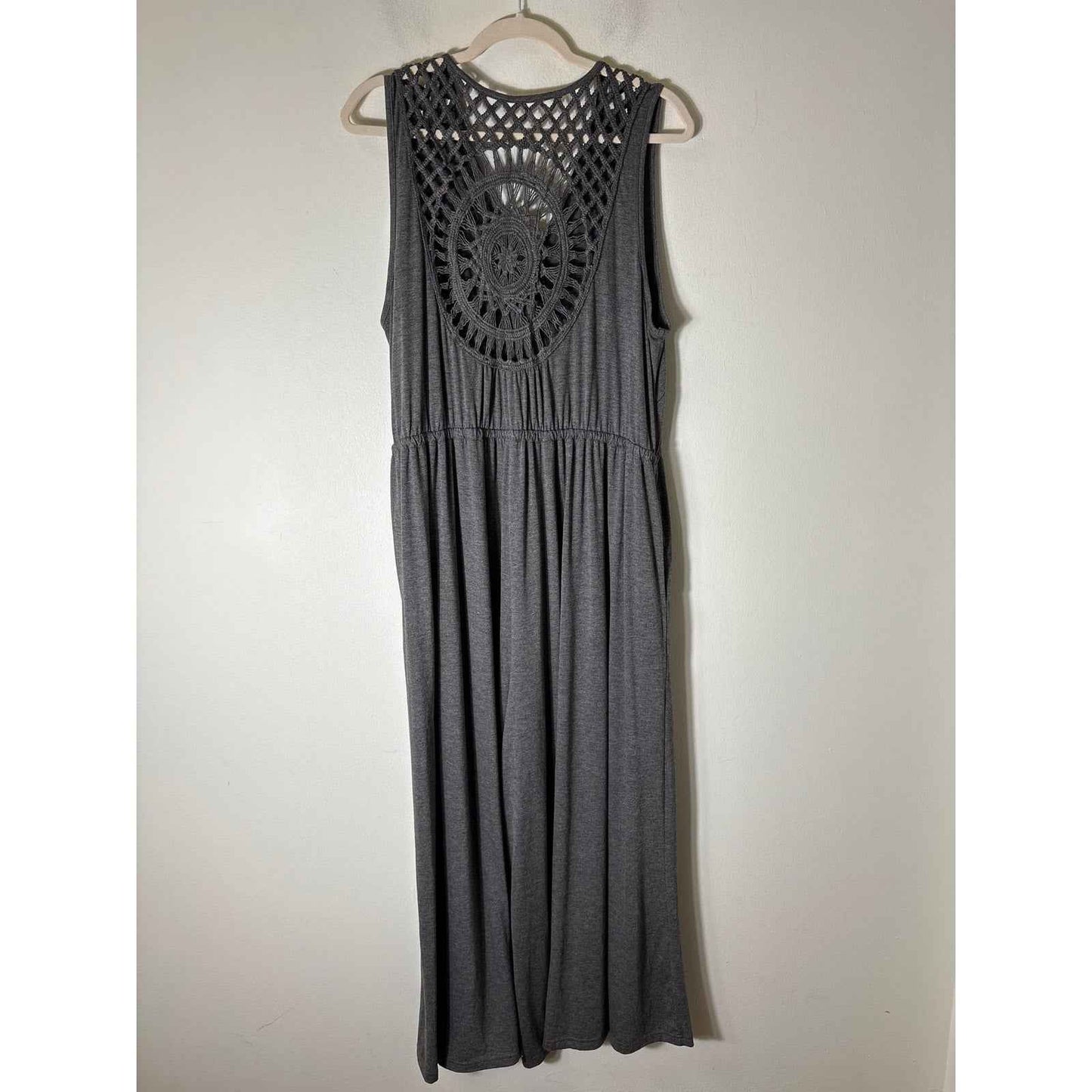 NWOT Bloomchic Medium Gray Sleeveless Wideless Romper Sz XL