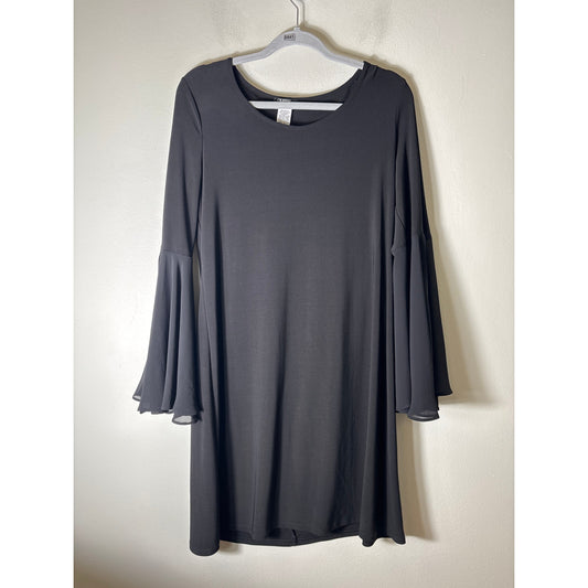 MSK Black Slinky Flowy Sleeve Dress Sz L