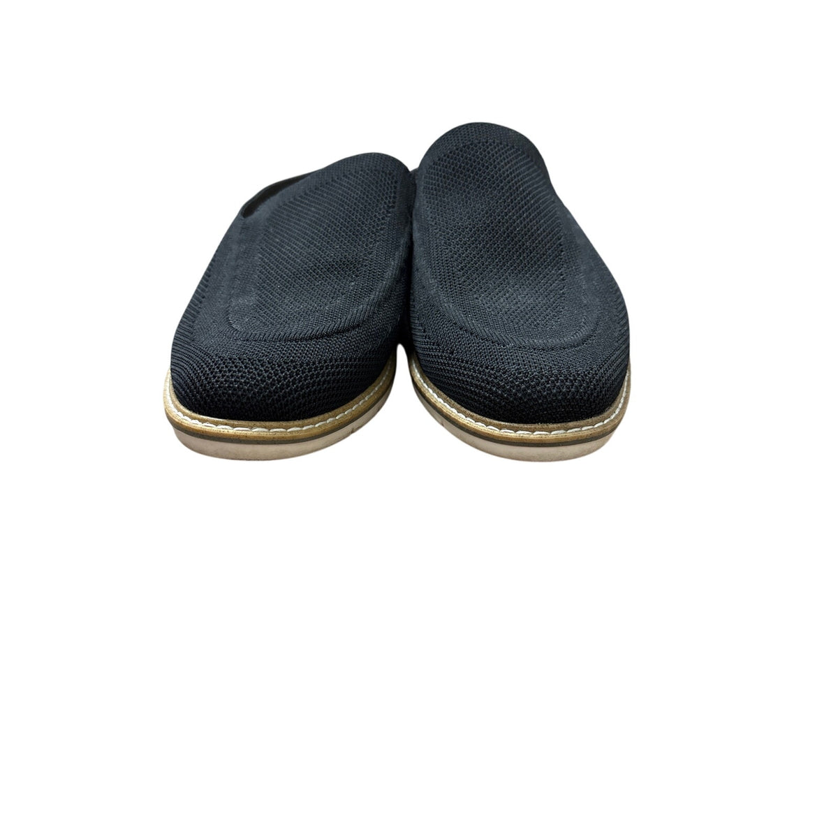 Me Too Black Woven Fabric Slide on Shoes Sz 10