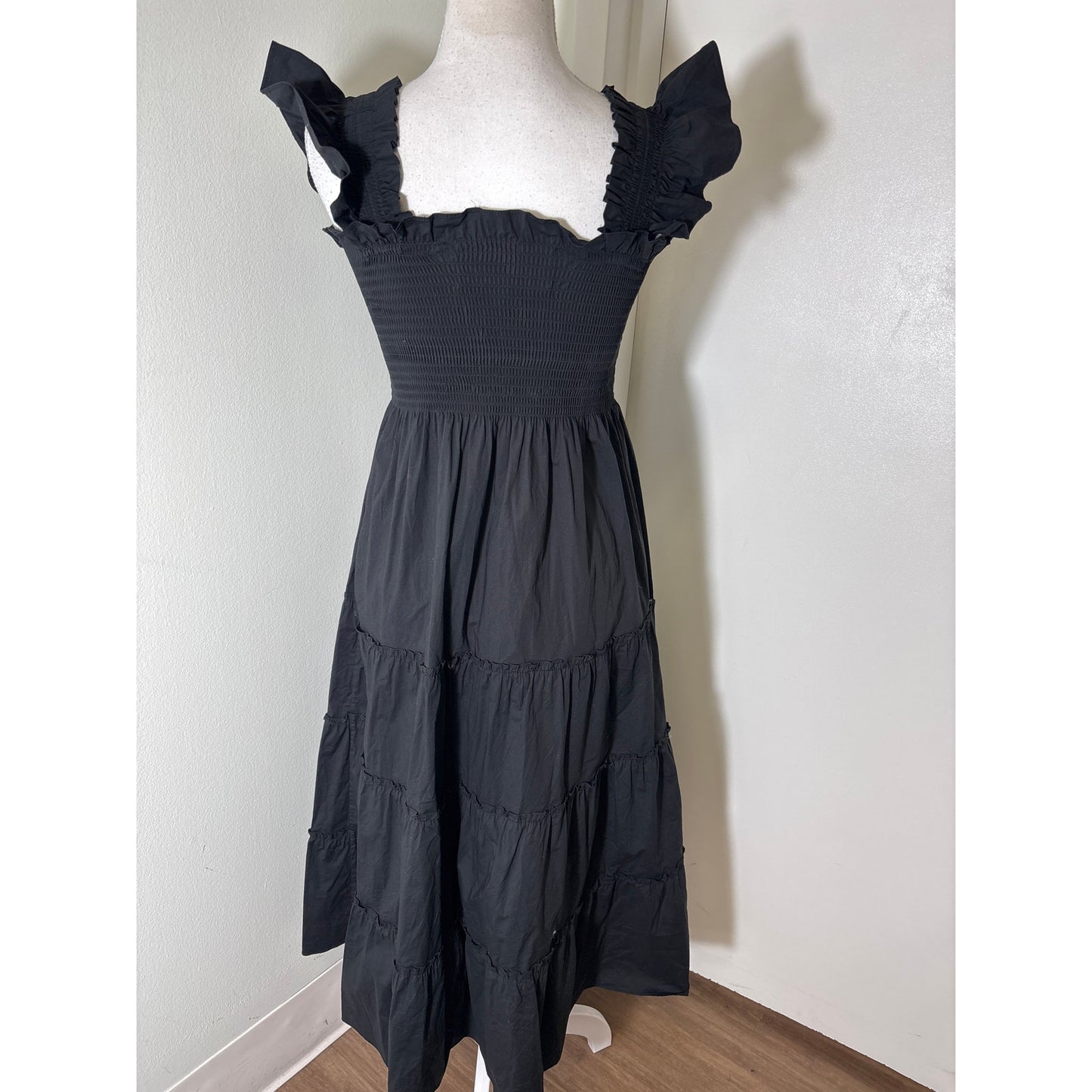 Hill House The Nap Dress Black Cotton Maxi Dress Sz XS
