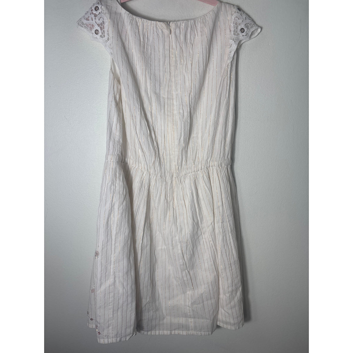 Girls Billie Blush My Lovely Dress Off White Cap Sleeve Dress Sz 12